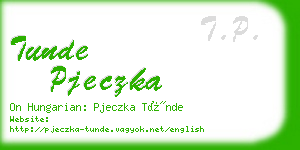 tunde pjeczka business card